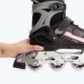 Pattini in linea per bambini ATTABO Bladeroll regolabili nero/viola 8