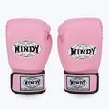 WINDY Guanti da boxe classici in pelle sintetica rosa 2