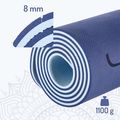 Tappetino da yoga HMS YM10 8 mm blu scuro 4
