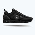 EA7 Emporio Armani Nero e Bianco in pelle scamosciata triplo nero micropunch scarpe 8