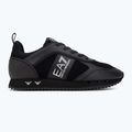 EA7 Emporio Armani Nero e Bianco in pelle scamosciata triplo nero micropunch scarpe 2