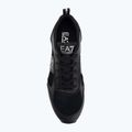 EA7 Emporio Armani Nero e Bianco in pelle scamosciata triplo nero micropunch scarpe 5