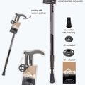 Bastone da trekking grigio Fizan Promenade 10