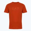 T-shirt da uomo EA7 Emporio Armani Visibility Cotton Crew al tè rooibos