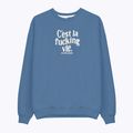 Felpa uomo Kaotiko C'est la vie denim blue 4