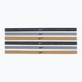 Fasce Nike Swoosh Sport Metallic 6 pezzi grigio lupo/nero/oro club/oro metallizzato 2