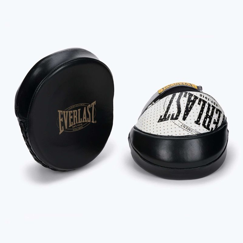 Everlast 1910 Pro Mantis Mitts dischi da allenamento bianchi e neri EV4800