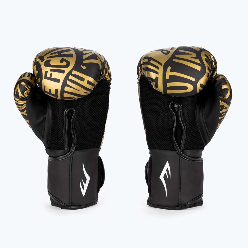 Guantoni da boxe Everlast Spark nero/oro EV2150 BLK/GLD 3