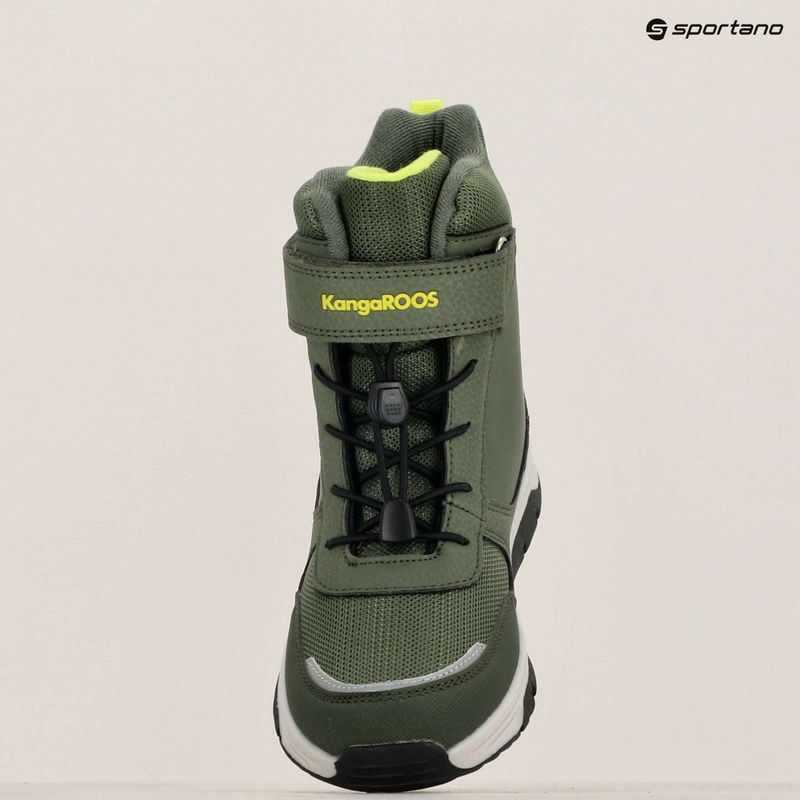 KangaROOS K-MJ Edison EV RTX SL oliva / limetta dino junior stivali da neve 10