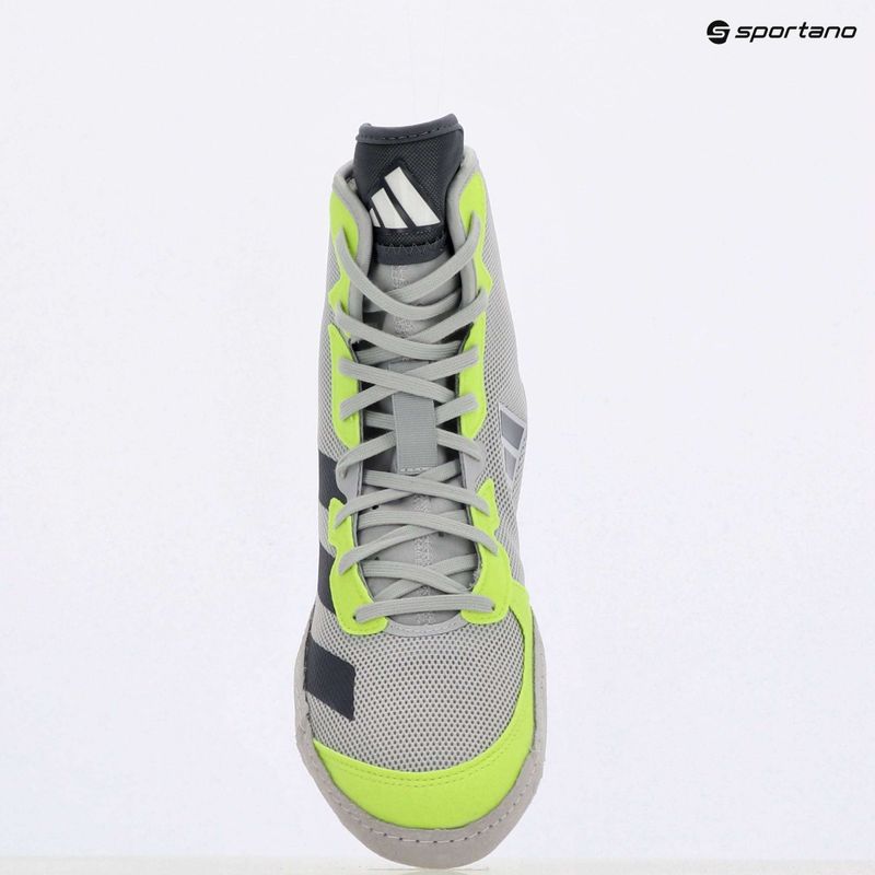 Uomo adidas Adizero squadra grigio chiaro / squadra onix / squadra sollar giallo 2 scarpe da boxe 9