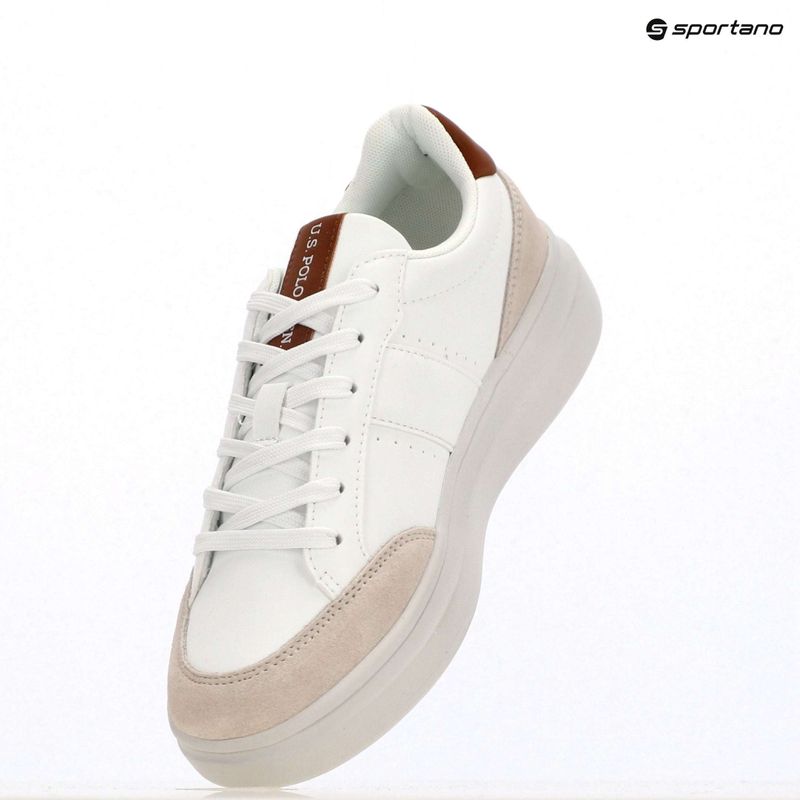 Scarpe da uomo U.S. Polo Assn. CODY003B bianco/marrone chiaro 9