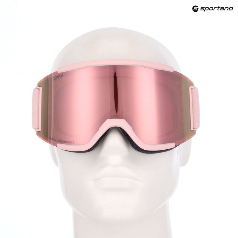 Maschere da sci Smith Squad carnation/chrp everyday rose gold mirror/clear 12