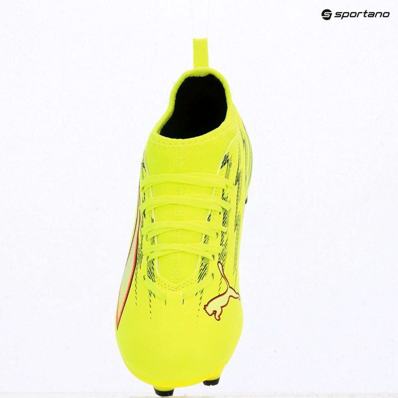 Scarpe da calcio junior PUMA Ultra 6 Match FG/AG Jr yellow alert/puma black/glowing red/lime squeeze 10