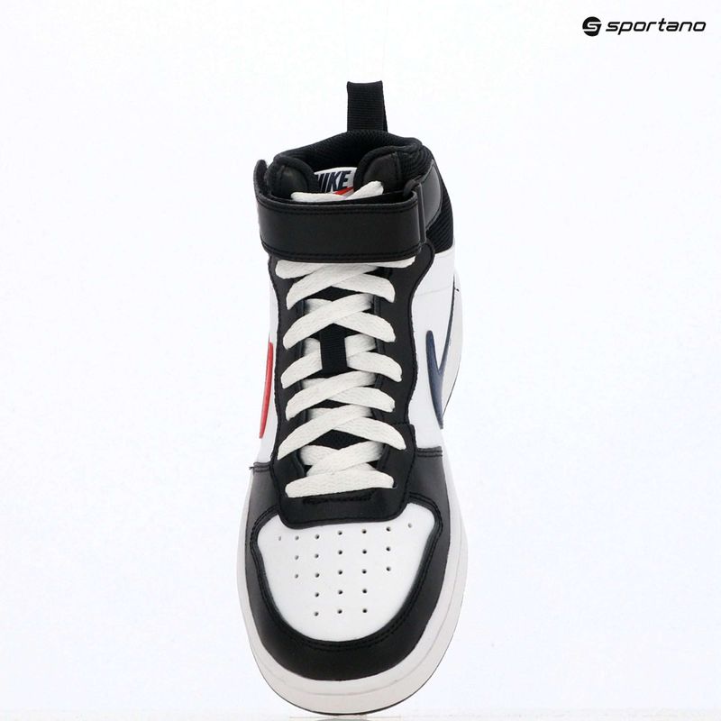 Scarpe Nike Court Borough Mid 2 white/white/black/university red 10