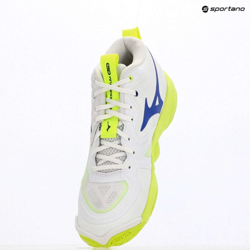 Scarpe da pallavolo Mizuno Wave Momentum Elite Mid white/lightning yellow/dazzling blue 9