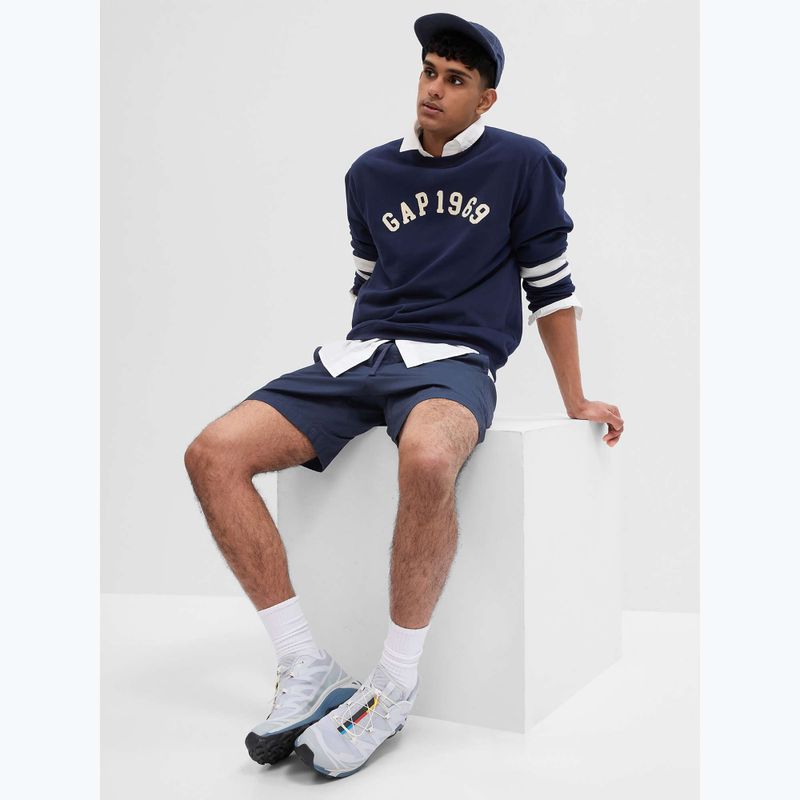 Felpa uomo GAP Logo Piping Crewneck blu navy 5