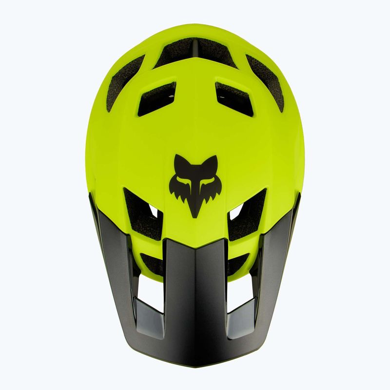 Fox Racing Dropframe casco da bici giallo fluorescente 5