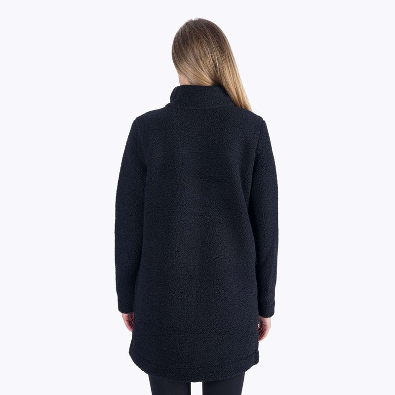 Columbia Panorama Long, cappotto in pile da donna nero 3