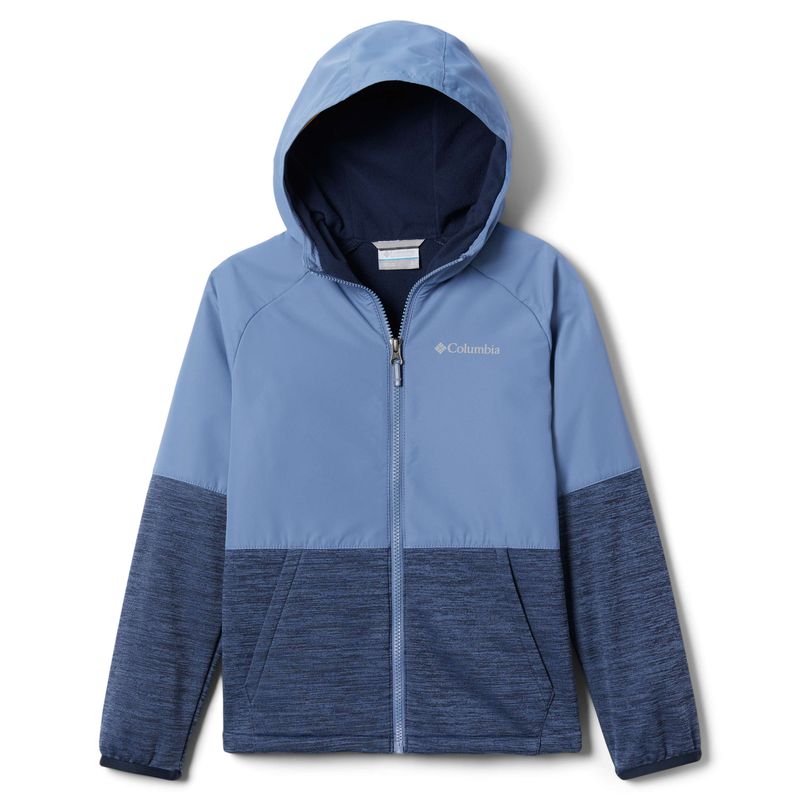 Felpa da trekking Columbia Out-Shield Dry bluestone/collegiate navy heather per bambini