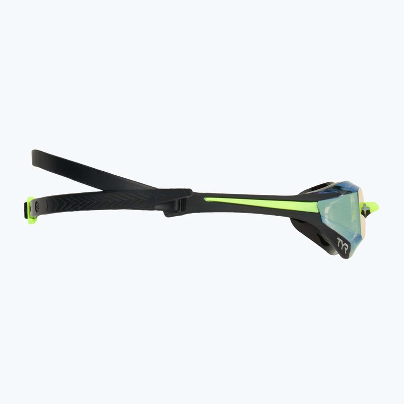 Occhiali da nuoto TYR Tracer-X Elite Racing Mirrored nero/lime 3