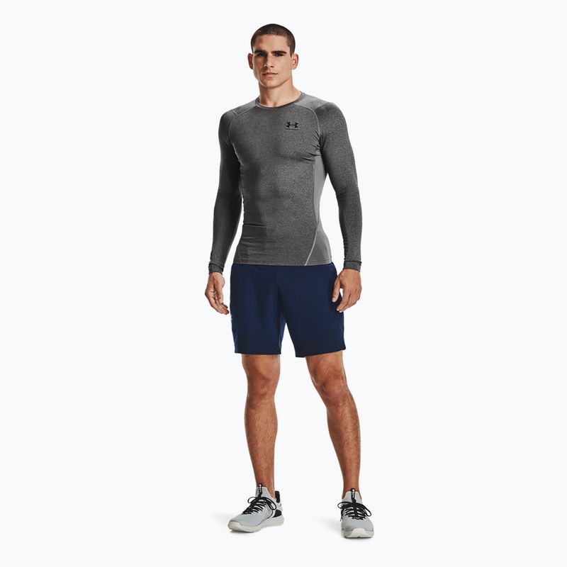 Under Armour HG Armour Comp carbon heather/nero da uomo, manica lunga da allenamento 2
