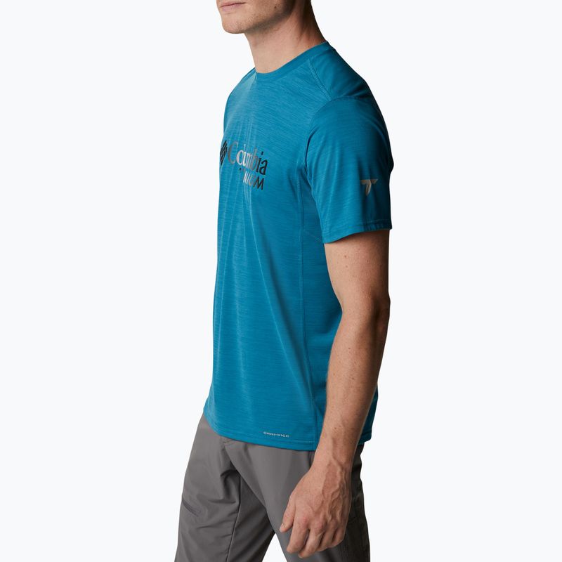 Maglietta da trekking Columbia Titan Pass Graphic uomo deep marine/titanium burst graphic 3