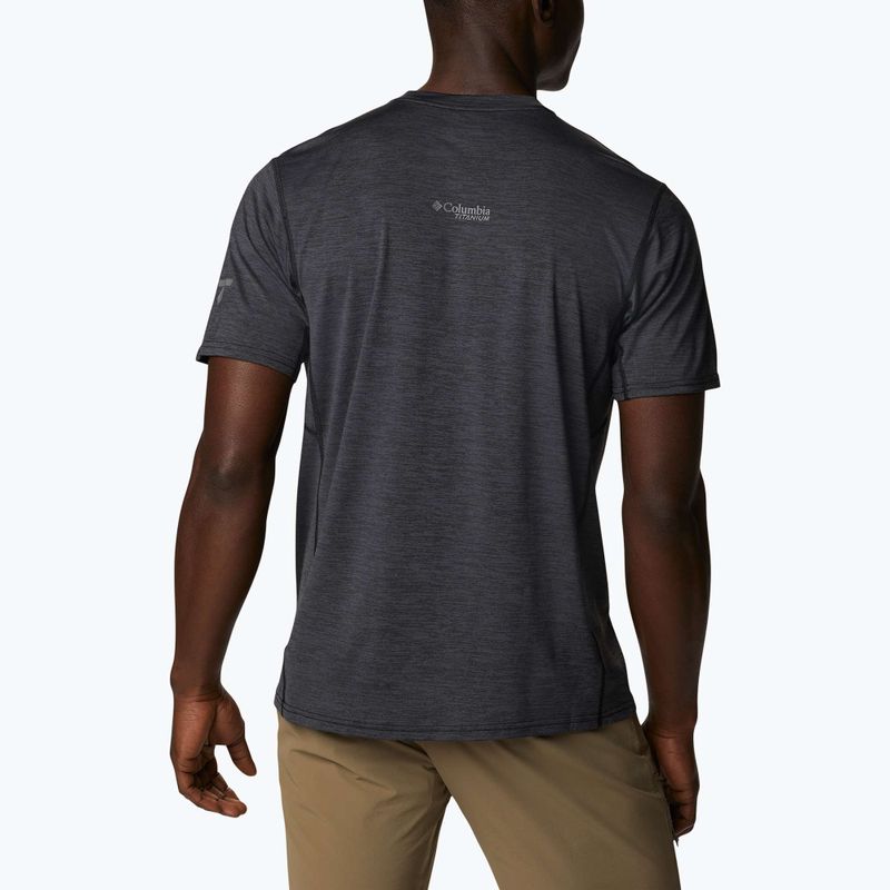 Maglietta da trekking Columbia da uomo Titan Pass Graphic nero/titanio burst graphic 2