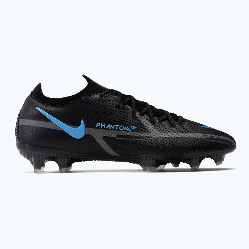 Scarpe da calcio Nike Phantom GT2 Elite FG Uomo nero/grigio ferro 2