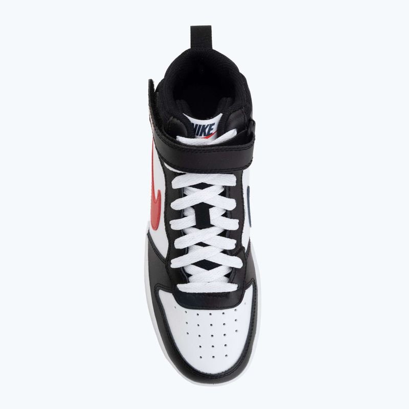 Scarpe Nike Court Borough Mid 2 white/white/black/university red 5