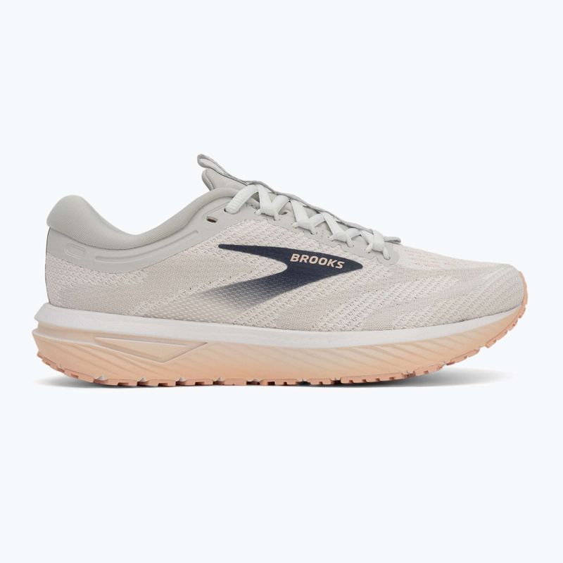 Brooks Revel 7 scarpe da corsa da donna oyster/bianco/tropical peach 2