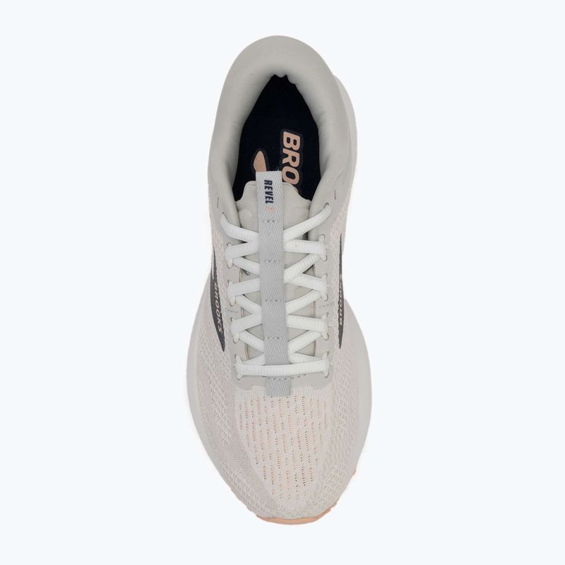 Brooks Revel 7 scarpe da corsa da donna oyster/bianco/tropical peach 5