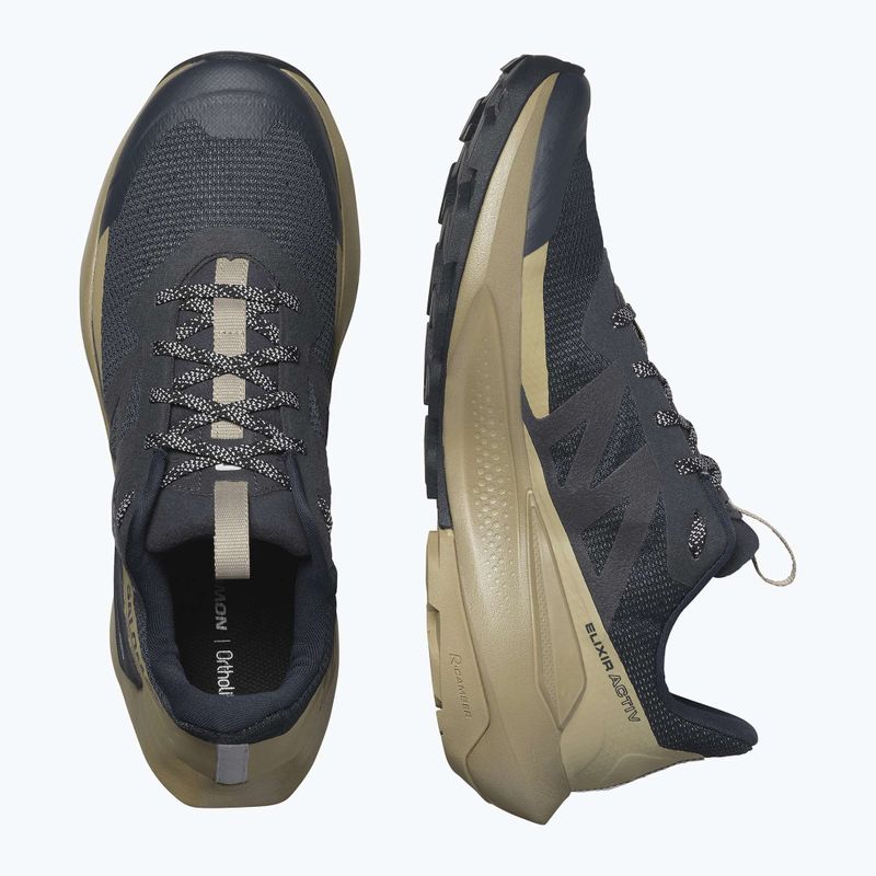 Scarpe da trekking da uomo Salomon Elixir Activ carbon/slate green/glacier 12