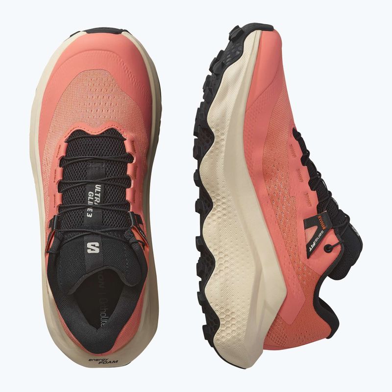 Scarpe da corsa da donna Salomon Ultra Glide 3 fusion coral/tender peach/black 8