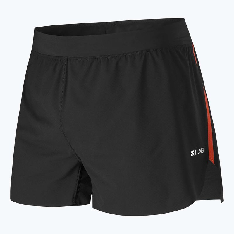 Pantaloncini da corsa Salomon S/Lab Speed Spl 3" uomo nero profondo / rosso fuoco 6