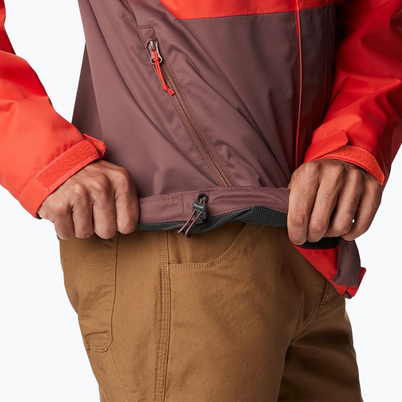 Giacca antipioggia Columbia Hikebound da uomo, color uvetta chiara e piccante 10