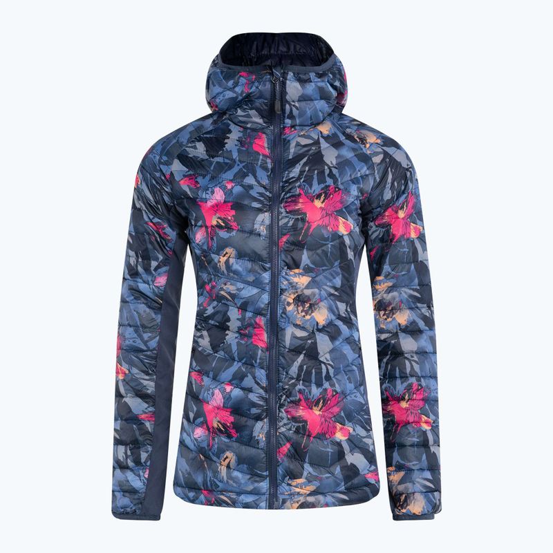 Columbia Powder Pass Giacca ibrida da donna con cappuccio stampa floreale notturna 8