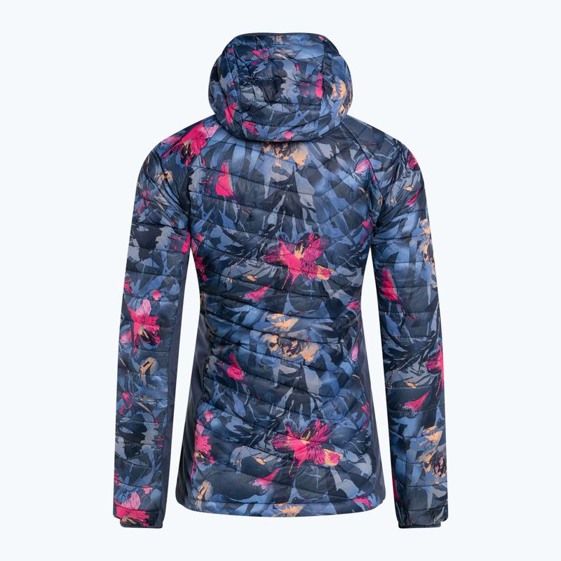 Columbia Powder Pass Giacca ibrida da donna con cappuccio stampa floreale notturna 9