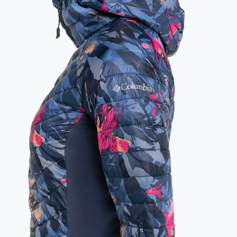 Columbia Powder Pass Giacca ibrida da donna con cappuccio stampa floreale notturna 12