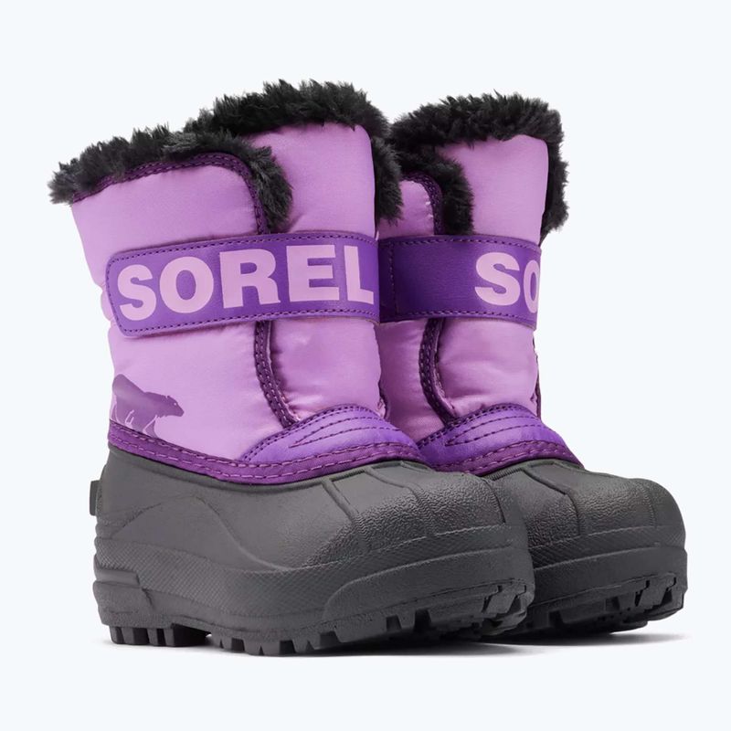 Sorel Bambini Snow Commander gumdrop/viola viola stivali da neve 8