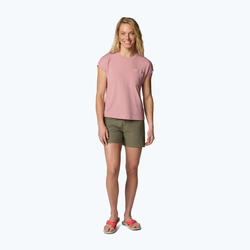 Pantaloncini da trekking Columbia da donna Leslie Falls Short II verde pietra 2