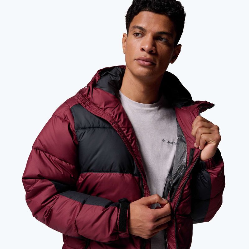 Giacca imbottita da uomo Columbia Pike Lake II Hooded rich wine/black 8