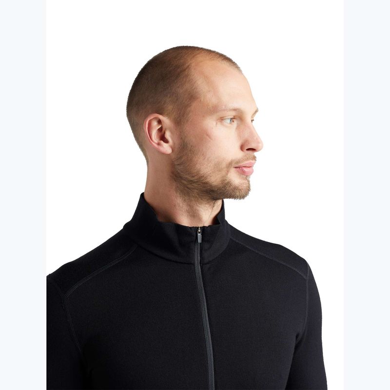 Felpa termica da uomo icebreaker 260 Tech LS Half Zip nera 4