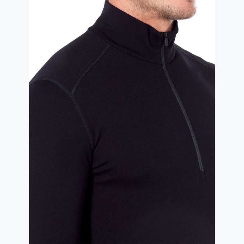 Felpa termica da uomo icebreaker 260 Tech LS Half Zip nera 5