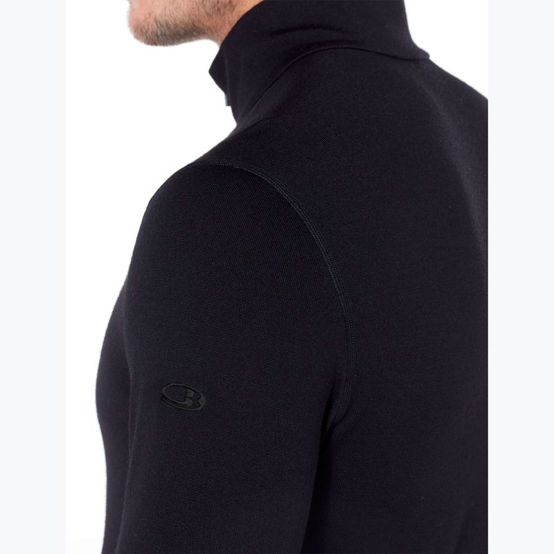 Felpa termica da uomo icebreaker 260 Tech LS Half Zip nera 6