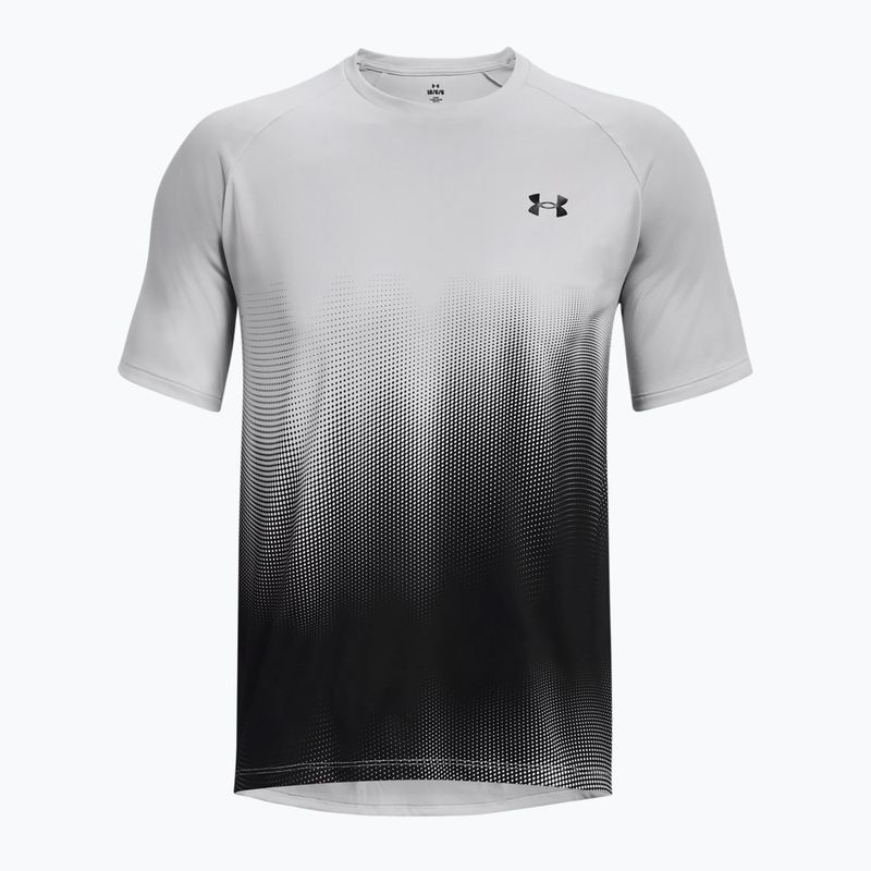 Maglietta da allenamento Under Armour Tech Fade halo grigio/nero/nero da uomo 5