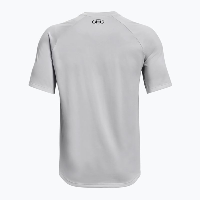 Maglietta da allenamento Under Armour Tech Fade halo grigio/nero/nero da uomo 6