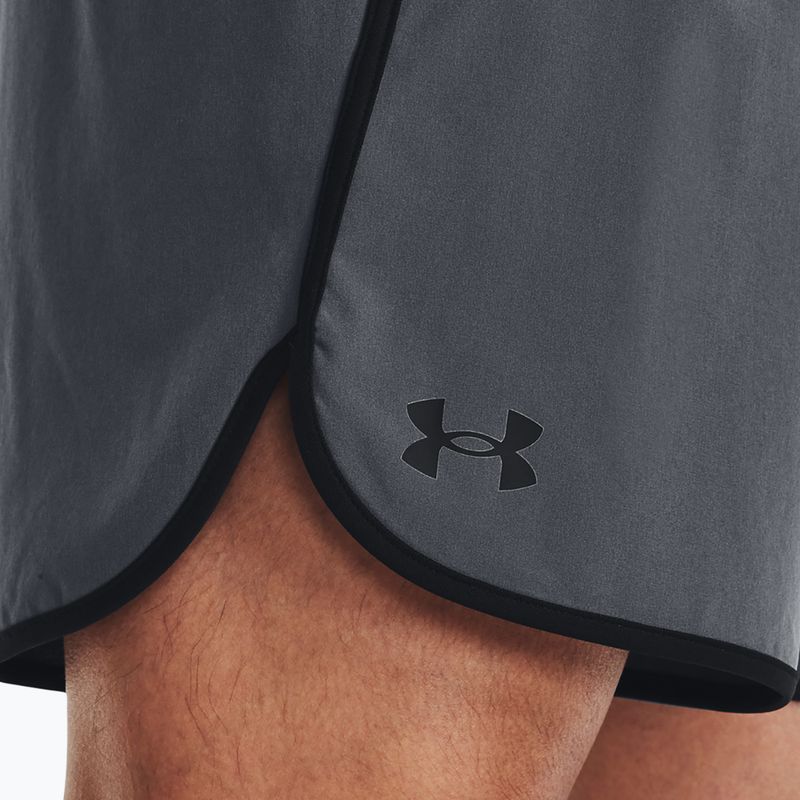 Pantaloncini da allenamento Under Armour Hiit Woven 6in pitch grigio/nero da uomo 8