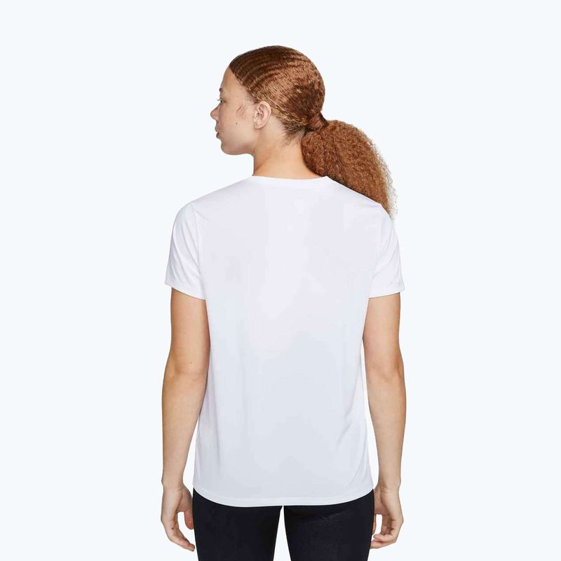 T-shirt da allenamento donna Nike Dri-Fit white/black 3