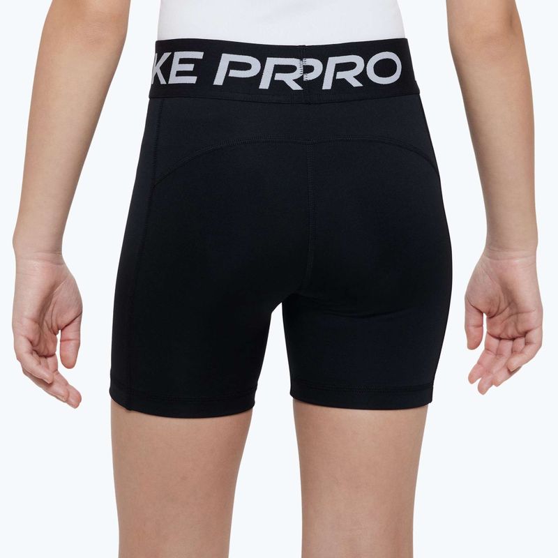 Pantaloncini per bambini Nike Pro Dri-Fit 5" carbon black/white 4