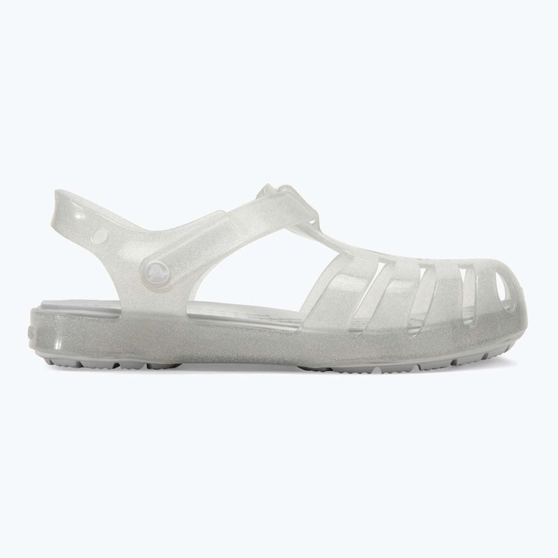 Crocs Isabella Glitter sandali per bambini in argento glitterato 2